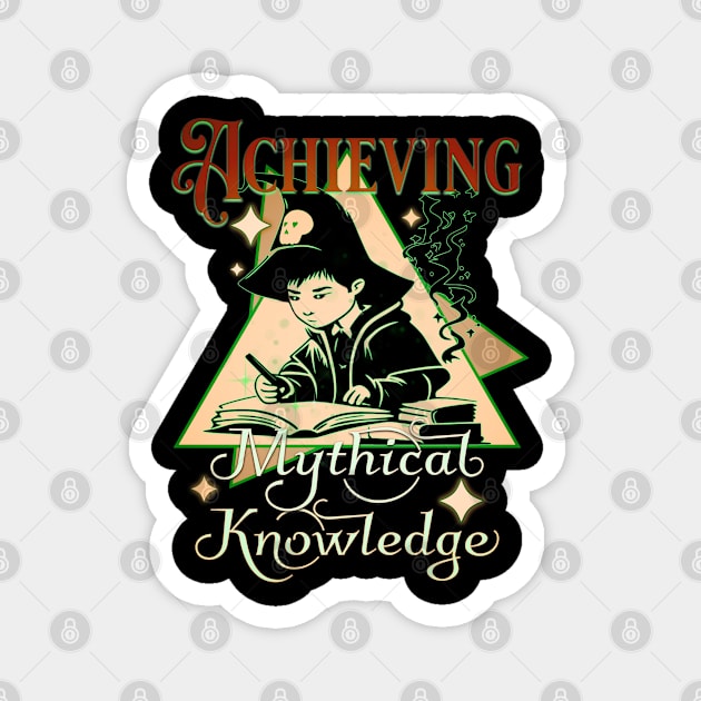 Achieving Mythical Knowledge Young Wizard Magnet by mythikcreationz