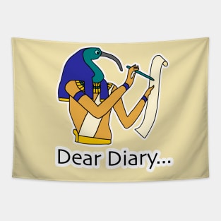 Dear Diary Thoth Ancient Egypt Humor Tapestry