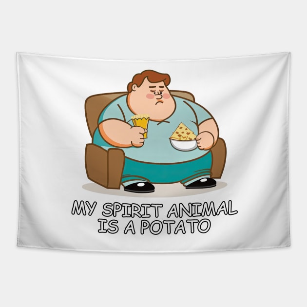 My spirit animal is a potato. Tapestry by DEGryps