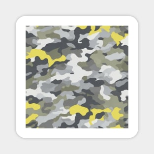 YELLOW AND WHITE CAMO DESIGN Magnet