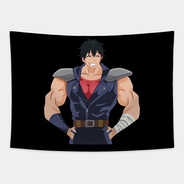 How Many Kilograms are the Dumbbells You Lift? - Machio Cosplay Kenshiro Tapestry by Dokey4Artist