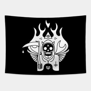 Classic St Dude White Logo Tapestry