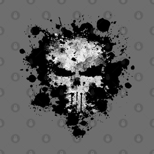 Grunge Skull Splatter by BoneheadGraphix