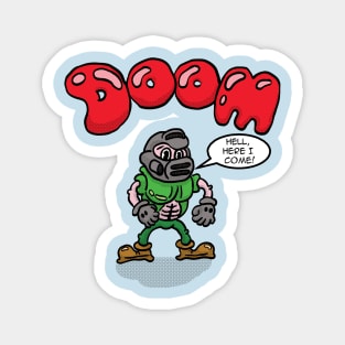 Doom Cartoon: Doomguy Magnet