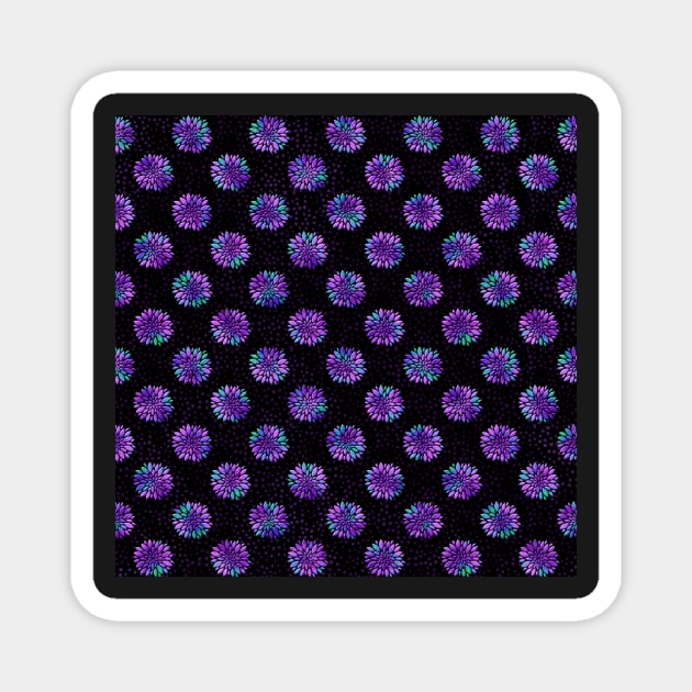 purple peonies Magnet by poupoune
