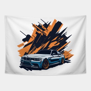 Bmw M4 F10 Vintage Car Art Tapestry