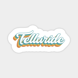 Telluride Colorado Resort Retro Lettering Magnet