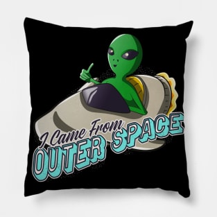 Alien Rocket Ufo Spaceship From Space Pillow