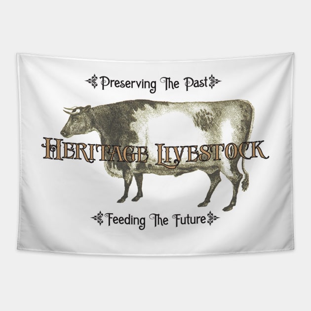 Heritage Livestock - Shorthorn Cow Tapestry by Shepherd