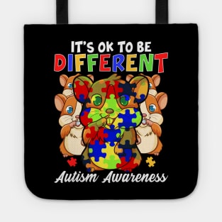 It's OK To Be Different Autism Awareness Hamster Tote