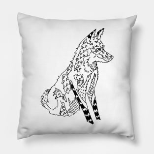 Fox - Geometric modern art rendering of Foxy Loxy Pillow