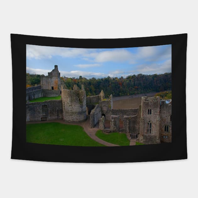 Chepstow castle, Wales Tapestry by Graz-Photos