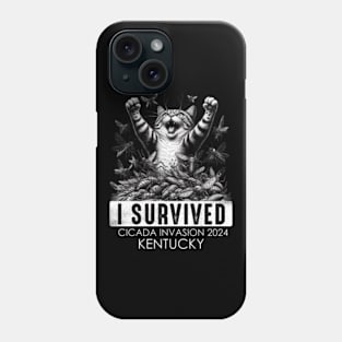 Kentucky Cicada Invasion Survivor Funny Cat Phone Case