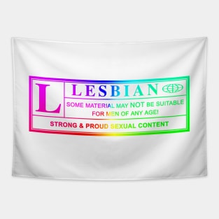 lesbian warning label Tapestry