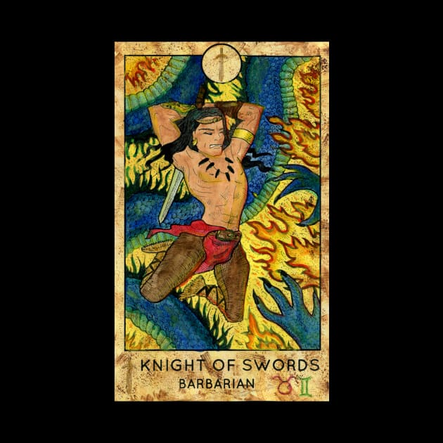 Knight Of Swords. Tarot Card. by Mystic Arts