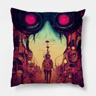 Googles cyberpunk art Pillow