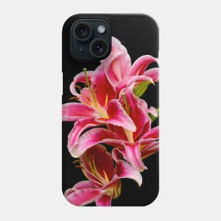 Elegant Hot Pink Oriental Lilies Phone Case