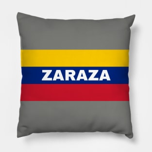 Zaraza City in Venezuelan Flag Colors Pillow