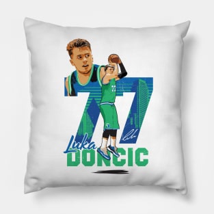 Luka Doncic Tee T-shirt Pillow