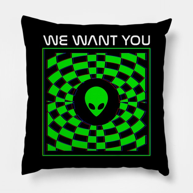 Alien want you! Pillow by XXII Designs