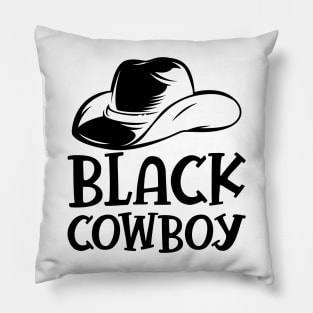 Black Cowboy Pillow