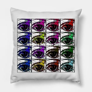 Multi  Pop Evil Eyes Pillow