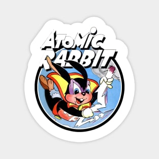 Atomic Rabbit Vintage Comic Style Magnet