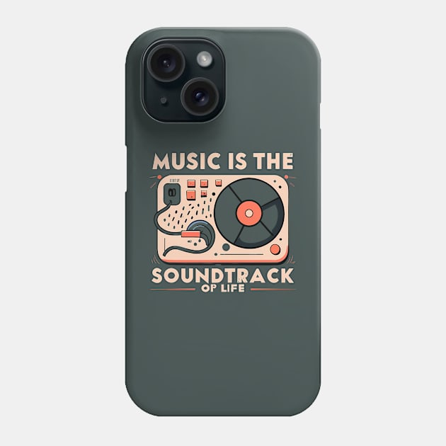 Retro Vibes - Music Quote Phone Case by Teeium