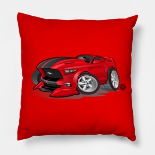 Wild Mustang Red Pillow