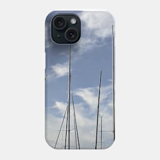 Yacht masts at Brancaster Staithe, Norfolk, UK Phone Case