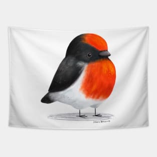 Red capped Robin bird Tapestry