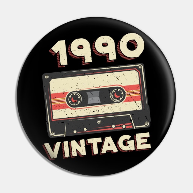 Vintage 1990 Retro Cassette Tape 30th Birthday Pin by aneisha