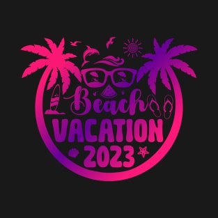 Beach Vacation 2023 Summer Vacation Beach Palm Tree T-Shirt