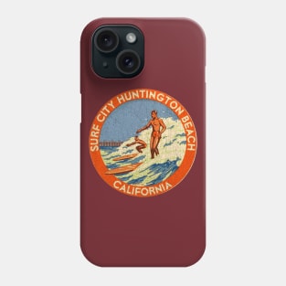 Huntington Beach vintage Souvenir decal Phone Case