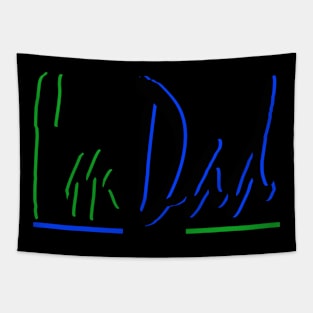 Design text "i'm dad" Tapestry