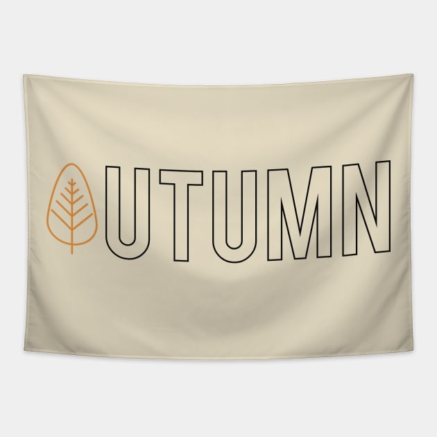 Autumn leaf text Tapestry by BleizerShtorn