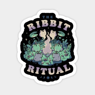 The Ribbit Ritual - Funny Cute Frog Magic Gift Magnet