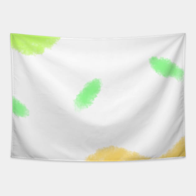 Green yellow watercolor art design Tapestry by Simplecooldesignss