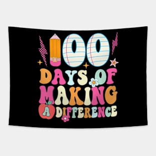 100 Days Of Making A Difference 100Th Day Of School Teacher Tapestry