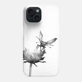 bee flower pop art grayscale Phone Case