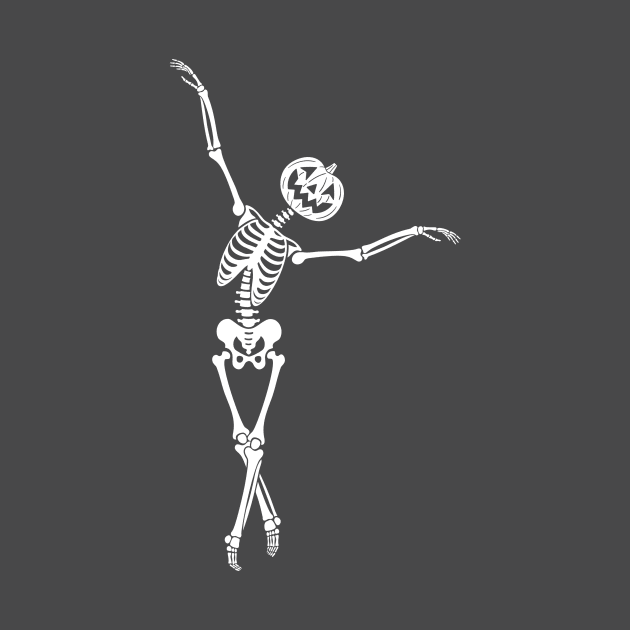 Halloween Skull For Women Dancing Skeleton Tee Shirt by drag is art