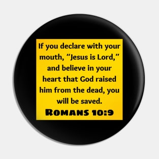 Bible Verse Romans 10:9 Pin