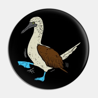 Dancing Blue Foot Boobie Bird Pin