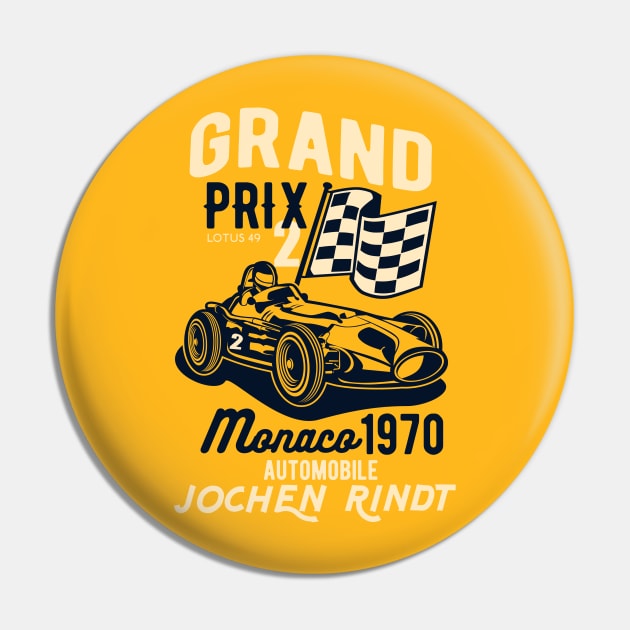 1970 Racing Car Grand Prix of Monaco Pin by MotorManiac