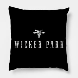 Wicker Park Vintage Gurgoyle Fountain Design Pillow