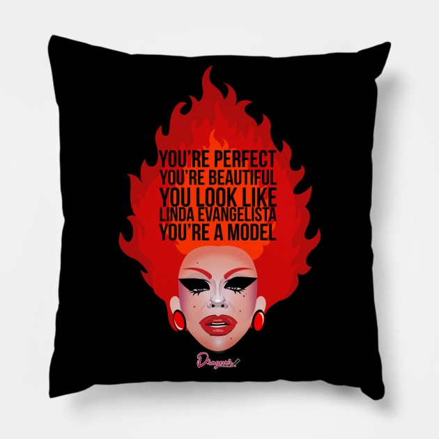 Aja from Drag Race Pillow by dragover