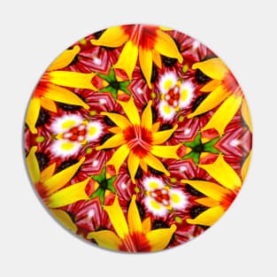 Happy Sun Flower Pattern Pin