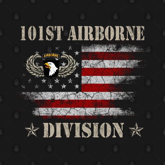 Proud 101st Airborne Division Veteran American Flag Gift by floridadori
