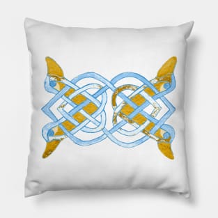 Yellow Duck Celtic Tracery v2 Pillow