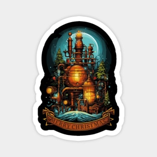 Steampunk Merry Christmas Magnet